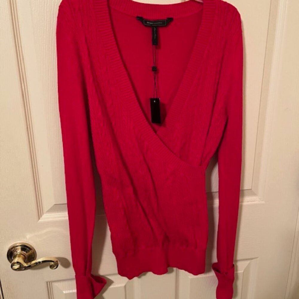 BCBG Maxazria Red Berry Sweater.  Size L.